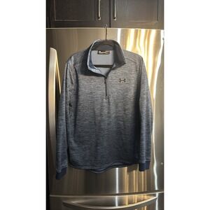 Under Armour Men's Blue ColdGear 1/4 Zip Fleece Pullover Loose Fit Sz L
